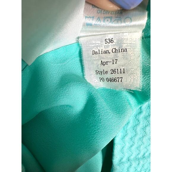 Lilly Pulitzer Pearl Shift Dress Size 00 Seaside Aqua &‎ Gold Metallic Preppy - Picture 10 of 12